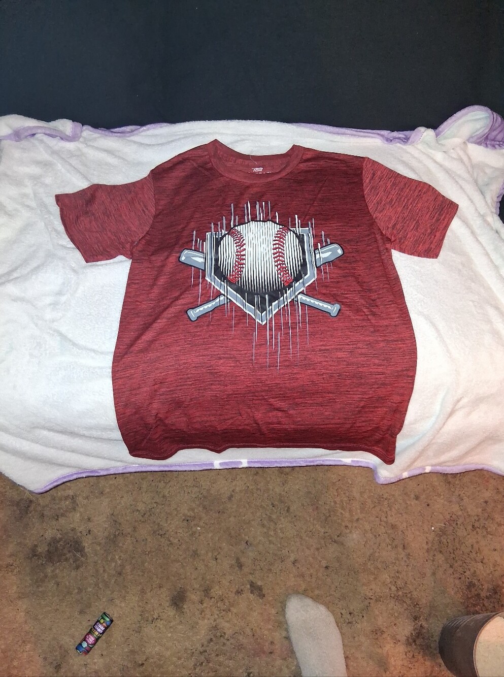 Red Boys' Baseball Graphic Short Sleeve Tee